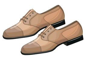 vector beeld van een silhouet van een paar- van Mannen schoenen. laag schoenen