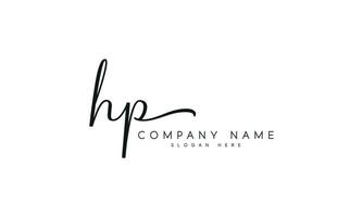 handschrift hp logo ontwerp. hp logo ontwerp vector illustratie Aan wit achtergrond. vrij vector