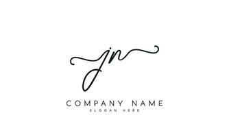 handschrift jr logo ontwerp. jr logo ontwerp vector illustratie Aan wit achtergrond. vrij vector