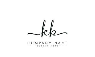 handschrift kb logo ontwerp. kb logo ontwerp vector illustratie Aan wit achtergrond. vrij vector