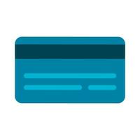 vector illustratie van een credit kaart geïsoleerd Aan een wit achtergrond. plastic kaart icoon, minimalistisch tekening.