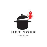 voedsel logo pittig soep heerlijk restaurant modern vector icoon symbool ontwerp