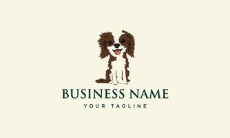 silhouet hond pret logo ontwerp vector