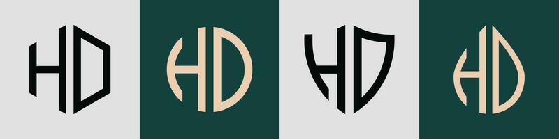 creatief gemakkelijk eerste brieven hd logo ontwerpen bundel. vector
