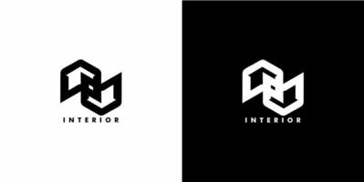 twee logos voor interieur en interieur ontwerp vector