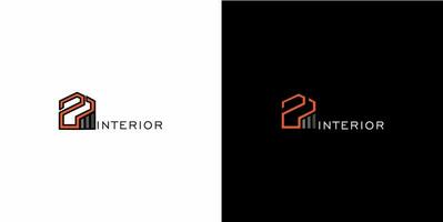 elegant logo huis interieur vector