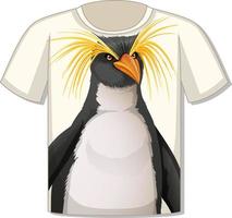 voorkant van t-shirt met pinguïnsjabloon vector