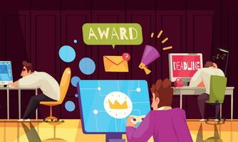 gamification tekenfilm concept vector