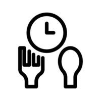 tijd naar eten icoon vector symbool ontwerp illustratie