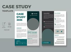 zakelijke bedrijf geval studie of afzet folder sjabloon ontwerp vector