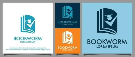 boek en toga logo sjabloon vector