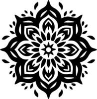 mandala, minimalistische en gemakkelijk silhouet - vector illustratie