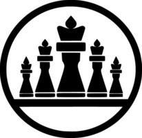 schaken, zwart en wit vector illustratie
