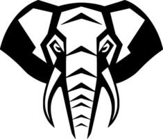 olifant, zwart en wit vector illustratie