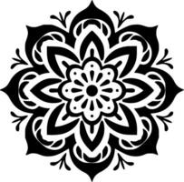 mandala, minimalistische en gemakkelijk silhouet - vector illustratie