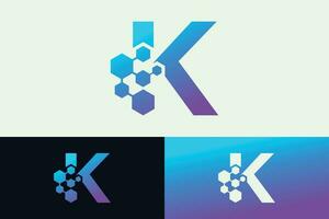 brief technologi logo ontwerp met modern concept vector