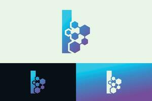 brief technologi logo ontwerp met modern concept vector