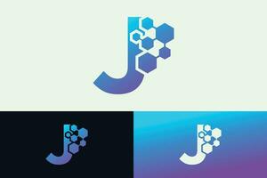 brief technologi logo ontwerp met modern concept vector