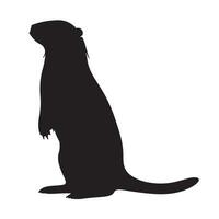 Otter silhouet vector
