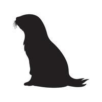 zee Otter silhouet vector