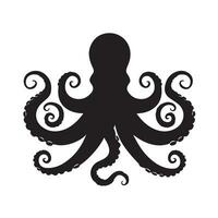 Octopus silhouet vector