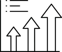 groei bedrijf icoon symbool vector afbeelding. illustratie van de vooruitgang schets infographic strategie ontwikkeling ontwerp beeld