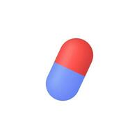 3D-realistische medicinale capsule vectorillustratie vector