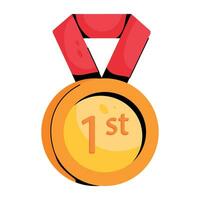 trendy positie medaille vector