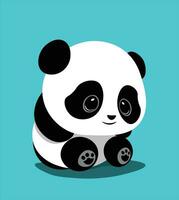 schattig kawaii panda vector