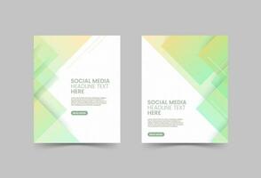 sociaal media na, groen en geel transparant, abstract eps 10 vector