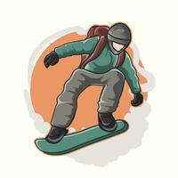 winter sport snowboarden vector ontwerp illustratie.