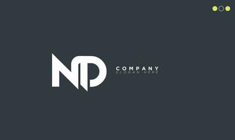 nd alfabet letters initialen monogram logo dn, n en d vector