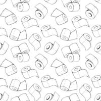 toiletpapier naadloos patroon. platte vectorillustratie vector