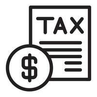 belasting vector icoon, lineal stijl, van accounting pictogrammen verzameling, geïsoleerd Aan wit achtergrond.
