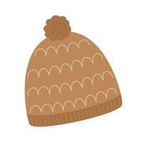 bruin winter hoed vector