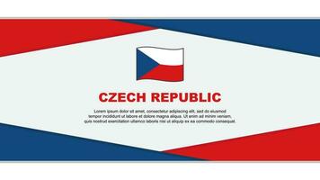 Tsjechisch republiek vlag abstract achtergrond ontwerp sjabloon. Tsjechisch republiek onafhankelijkheid dag banier tekenfilm vector illustratie. Tsjechisch republiek vector