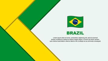 Brazilië vlag abstract achtergrond ontwerp sjabloon. Brazilië onafhankelijkheid dag banier tekenfilm vector illustratie. Brazilië achtergrond