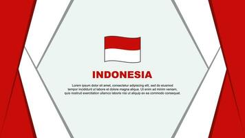 Indonesië vlag abstract achtergrond ontwerp sjabloon. Indonesië onafhankelijkheid dag banier tekenfilm vector illustratie. Indonesië vlag