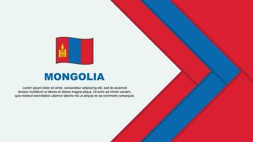 Mongolië vlag abstract achtergrond ontwerp sjabloon. Mongolië onafhankelijkheid dag banier tekenfilm vector illustratie. Mongolië sjabloon
