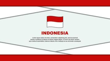 Indonesië vlag abstract achtergrond ontwerp sjabloon. Indonesië onafhankelijkheid dag banier tekenfilm vector illustratie. Indonesië vector