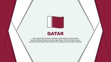 qatar vlag abstract achtergrond ontwerp sjabloon. qatar onafhankelijkheid dag banier tekenfilm vector illustratie. qatar vlag