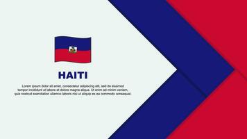 Haïti vlag abstract achtergrond ontwerp sjabloon. Haïti onafhankelijkheid dag banier tekenfilm vector illustratie. Haïti sjabloon