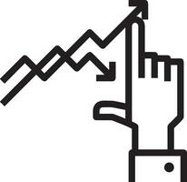 groei bedrijf icoon symbool vector afbeelding. illustratie van de vooruitgang schets infographic strategie ontwikkeling ontwerp beeld