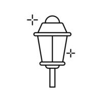 lamp tuin lijn element vector . lamp tuin decoratie .