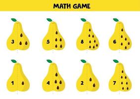 educatief wiskundespel voor kinderen. werkblad. fruit gm. vector