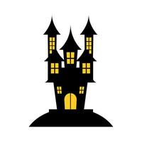 halloween kasteel illustratie element vector . halloween kasteel achtergrond .