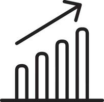 groei bedrijf icoon symbool vector afbeelding. illustratie van de vooruitgang schets infographic strategie ontwikkeling ontwerp beeld