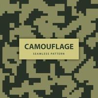 leger en leger pixel camouflage naadloos patroon vector