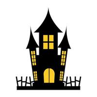 halloween kasteel illustratie element vector . halloween kasteel achtergrond .