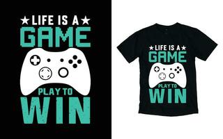 gaming typografie t-shirt ontwerp vector